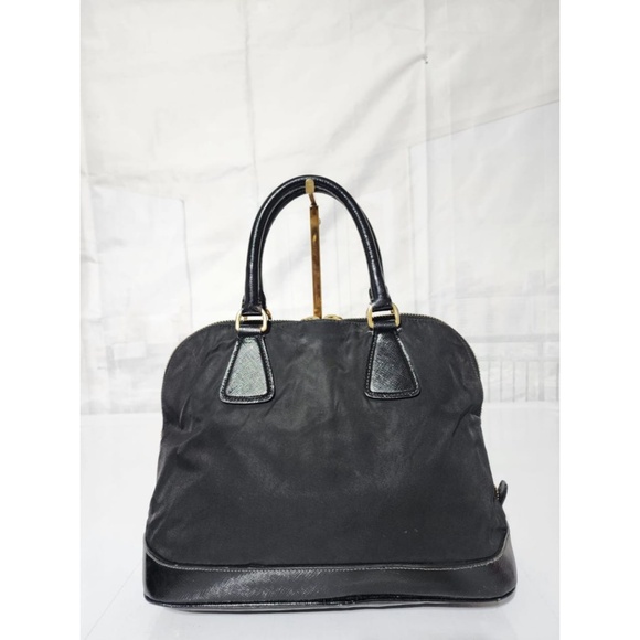 Authentic Prada Nylon and Saffiano Patent Leather Promenade Bag Black - Picture 5 of 13